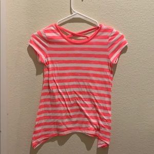 Justice SIZE 8 Neon Pink and White Stripes